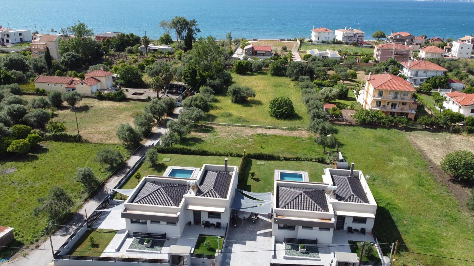 Nostos Luxury Villas With Private Pool In Nafpaktos Ngoại thất bức ảnh