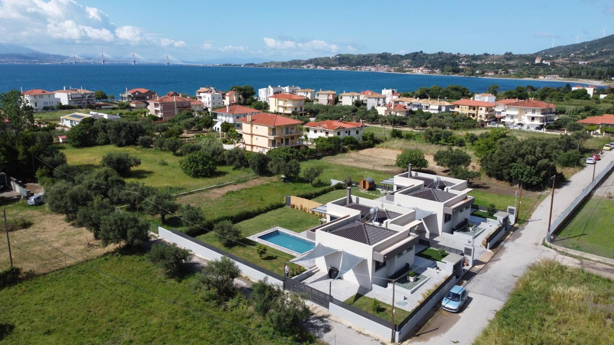 Nostos Luxury Villas With Private Pool In Nafpaktos Ngoại thất bức ảnh